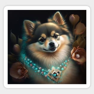 Glimmering Pomsky Sticker